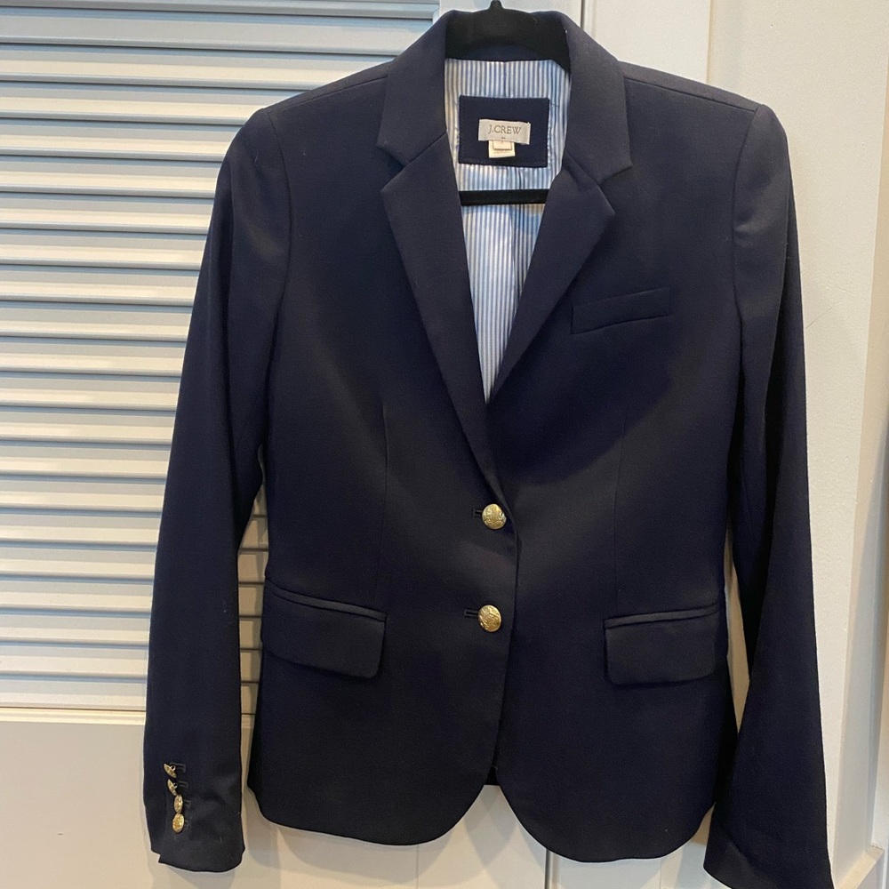 J. Crew women’s navy blazer size 2 gently used worn twice!